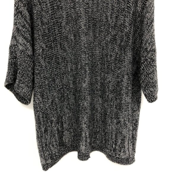 Additions by Chico's Grey Silver Knit Open Cardigan size 2 - Picture 8 of 11